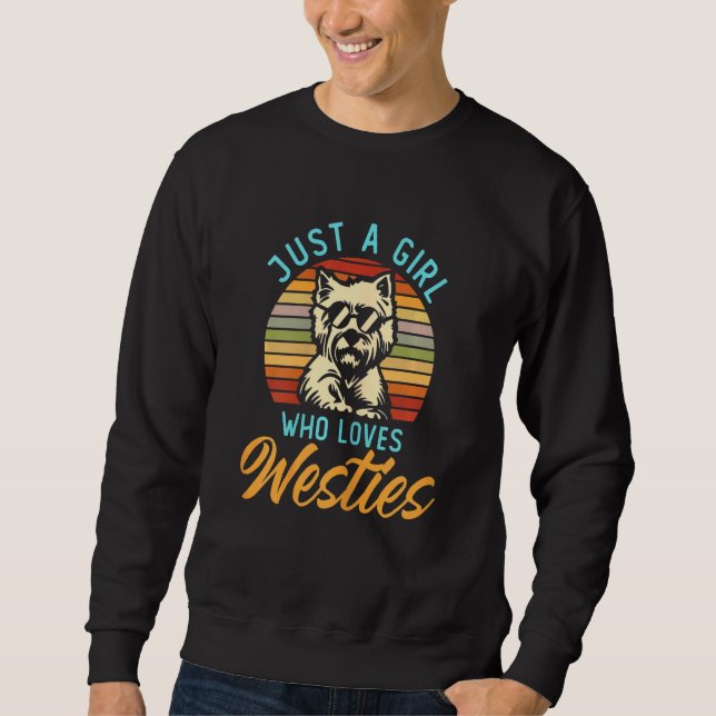 Moletom Mulher Que Ama Westies West Highland Terrie (Frente)
