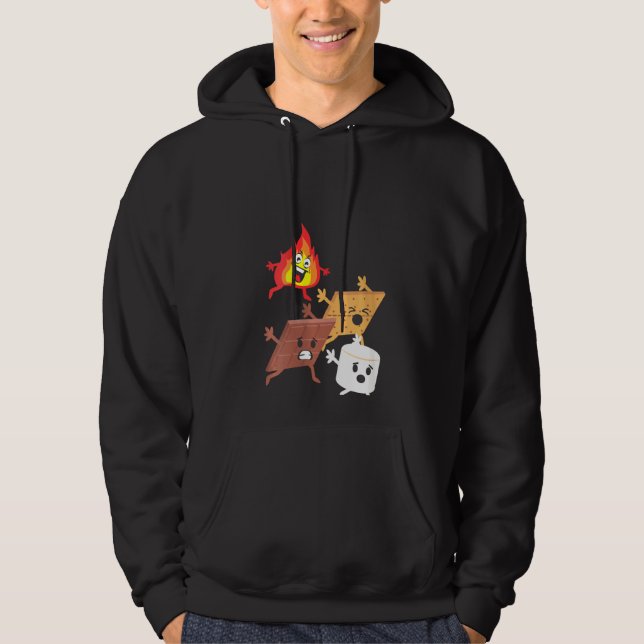 Moletom Mulheres Campfire perseguindo os campos de Smores (Frente)
