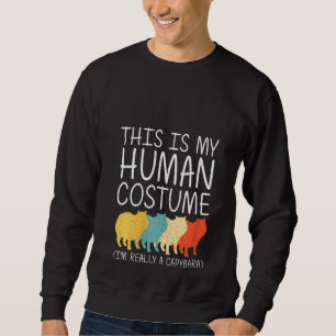 Moletom Mulheres Capybara Halloween Figurume Humano Mammal