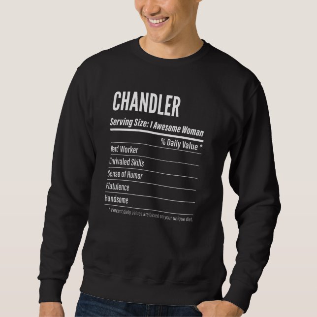 Moletom Mulheres Chandler Fatos Nutricionais Servindo De T (Frente)