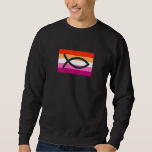 Moletom Mulheres cristãs Ally Jesus Peixe Gay orgulho lésb