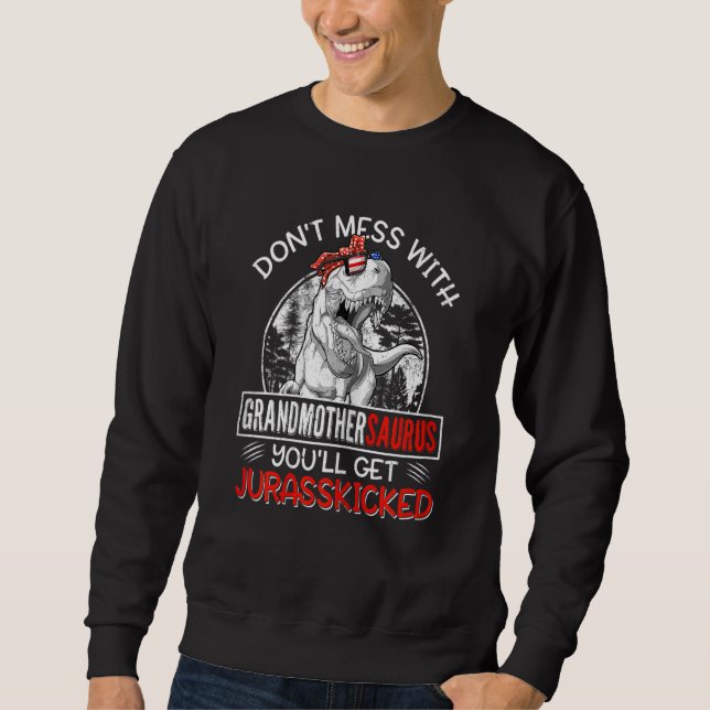 Moletom Mulheres Diversão Mulheres Retro Avô Dinossauro (Frente)