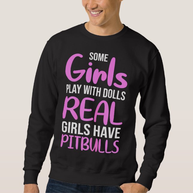 Moletom Mulheres Engraçadas Pitbull Mama (Frente)