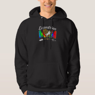 Moletom Mulheres Equestres Mãe Tie Dye Esporte Leopardo Mo