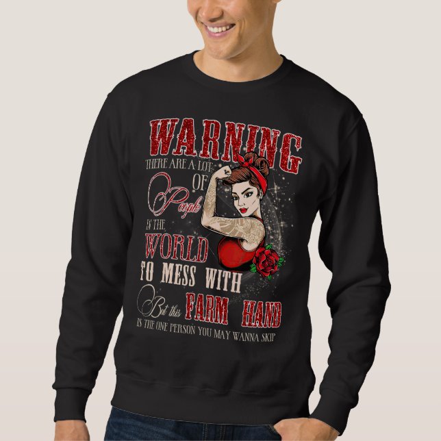 Moletom Mulheres Esta Mão Fazenda É A Pessoa Que Você Pode (Frente)