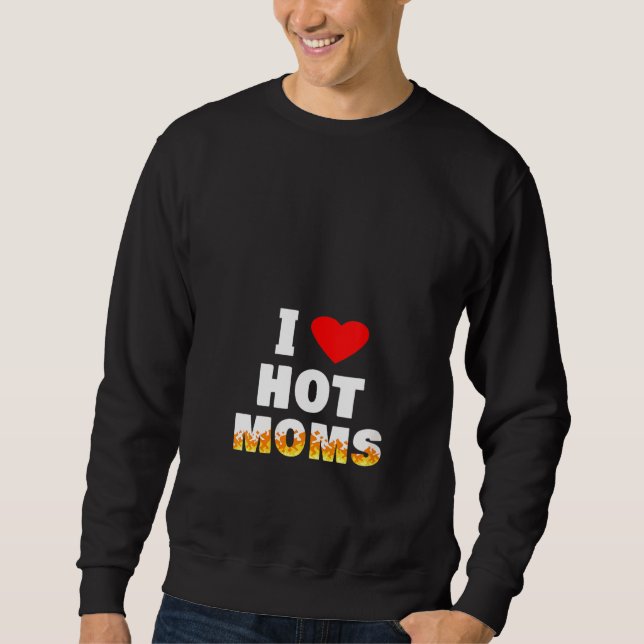 Moletom Mulheres Eu Coração Mães Quentes (Frente)