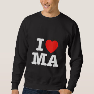 Moletom Mulheres I Heart Massachusetts (MÃES) Love V-Neck