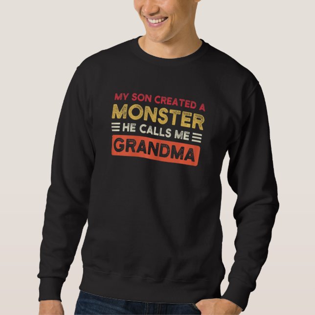 Moletom Mulheres Meu Filho Criou Uma Avó Monstro (Frente)