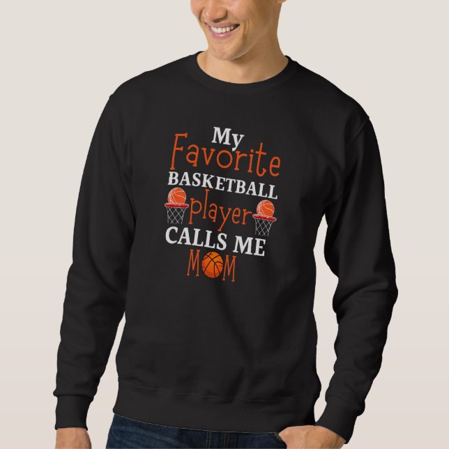 Moletom Mulheres Meu Jogador de Basquete Me Chama de Mãe - (Frente)