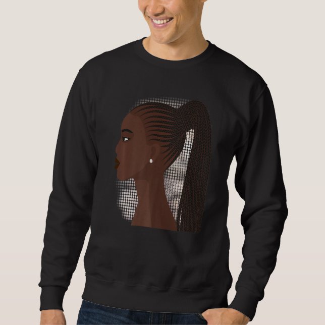 Moletom Mulheres Negras Melanina Rapariga Internacional Di (Frente)