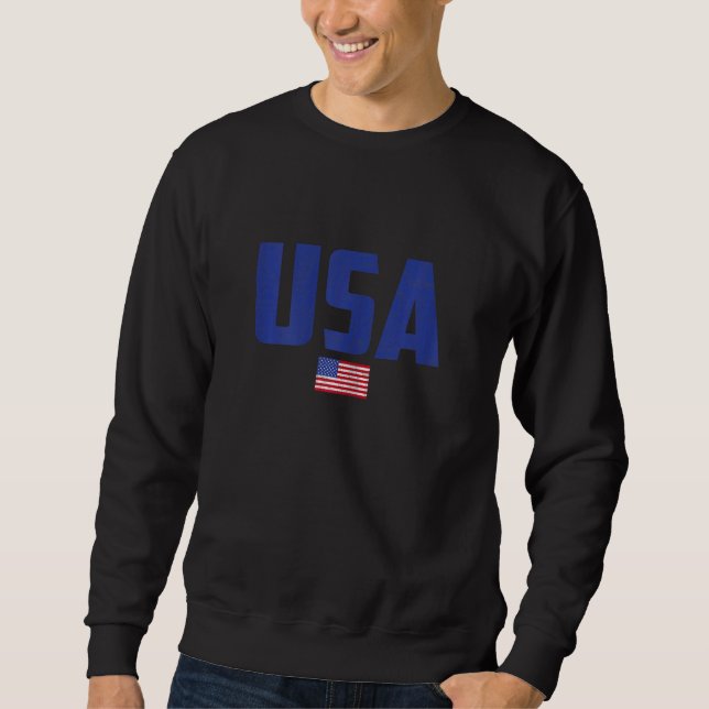 Moletom Mulheres Nos Eua Vintage Bandeira Patriótica Ameri (Frente)