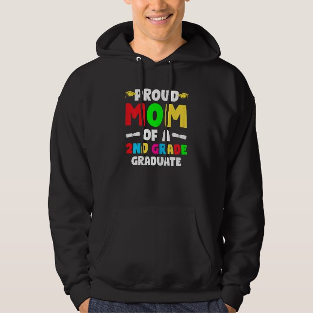 Moletom Mulheres Orgulhosas Mãe De Um segundo De Formando  (Frente)