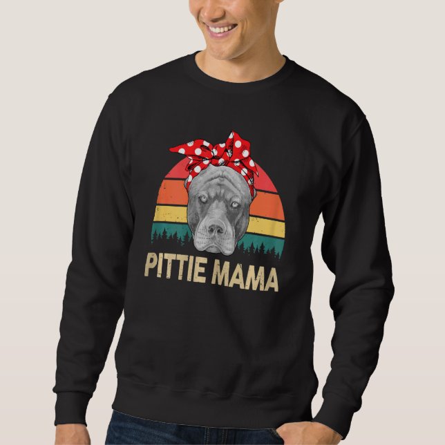 Moletom Mulheres Pitbull Pittie Mama Pitbull Mamma Pibble (Frente)