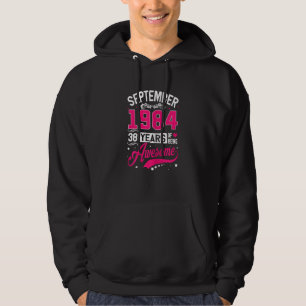 Moletom Mulheres Setembro 1984 38 Aniversário Roupa 38 Ano