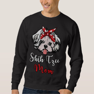 Moletom Mulheres Shih Tzu Mãe Tee Mãe Cachorros Mãe Pet Mo
