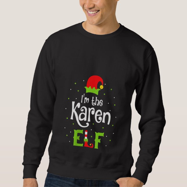 Moletom Mulheres, sou a família Karen Elf... a combinar co (Frente)
