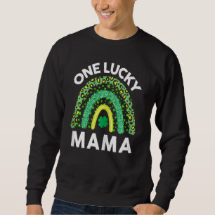 Moletom Mulheres Uma Rua Sortuda Mamã Leopard Rainbow Funn