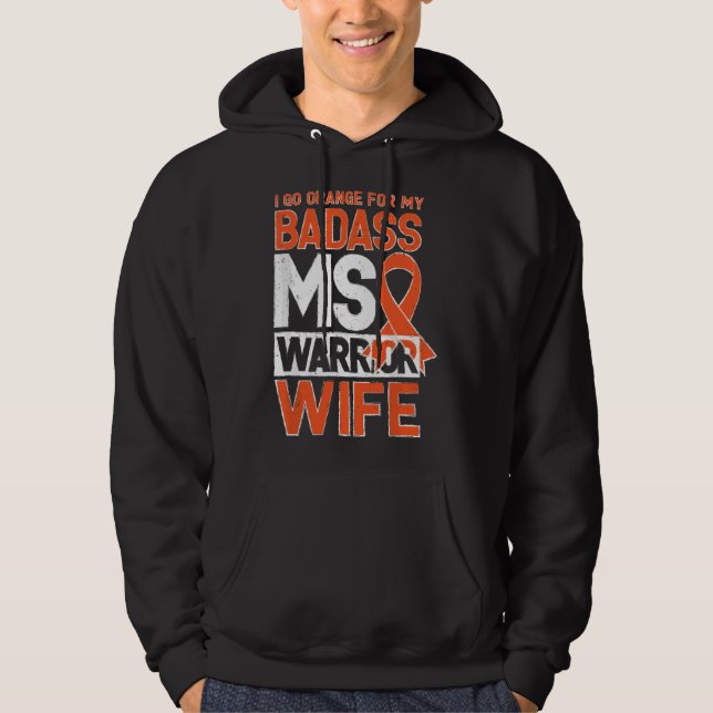 Moletom Multiple Sclerosis MS Awareness Badass Warrior Wif (Frente)