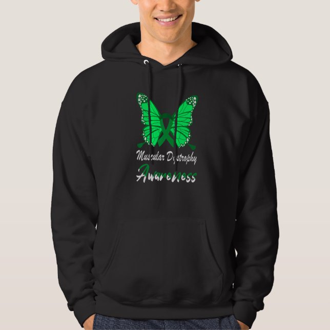 Moletom Muscular Dystrophy Awareness Butterfly Green Ribbo (Frente)
