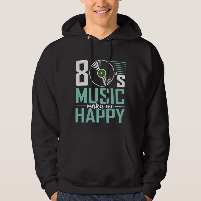 Moletom Música anos 80 Me Torna Feliz Oitenta (Frente)