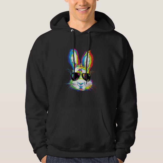 Moletom Música Bunny Trippy Vaporwave Páscoa Techno Rave E (Frente)