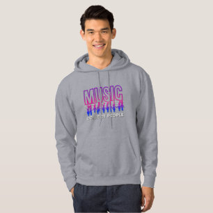 Moletom Música Conecta Pessoas Homens Hoodie