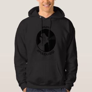 Moletom Música Falada Aqui Vinyl Record Singer Black