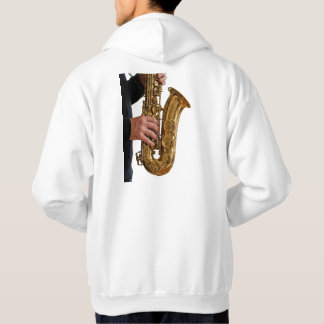 Moletom Músico de Saxofone Amante de Jazz Gráfico Branco 