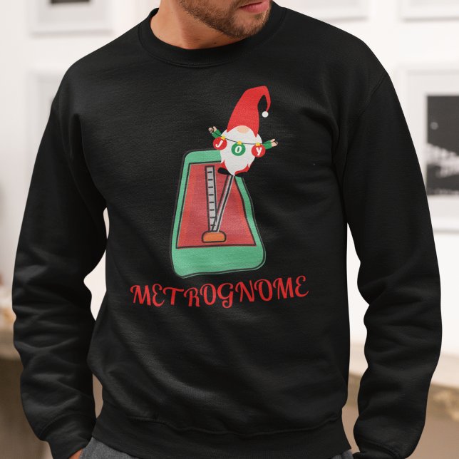 Moletom Músicos engraçados Metrognomo de Natal (Metrognome Christmas Musicians Sweatshirt)