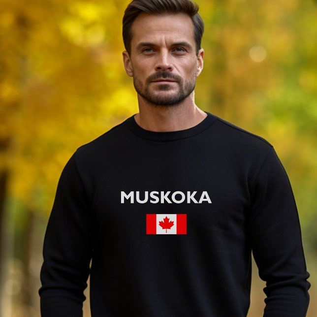 Moletom Muskoka Canadá Flag Dark Color (Criador carregado)
