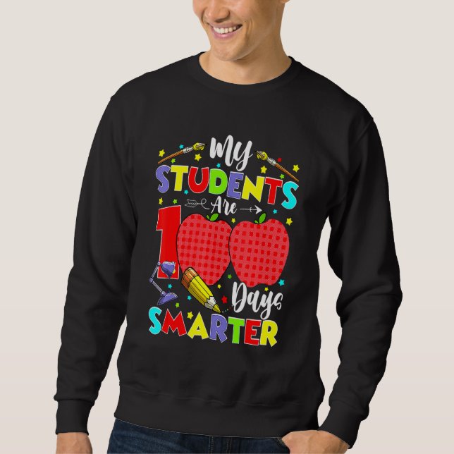 Moletom My Students Are 100 Days Smarter School Gift Kids  (Frente)