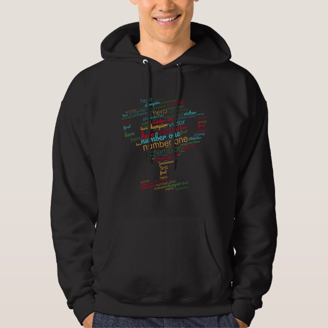 Moletom NA MODA DE MOTIVAÇÃO DE NUVEM DO WORD E Moderno (Frente)
