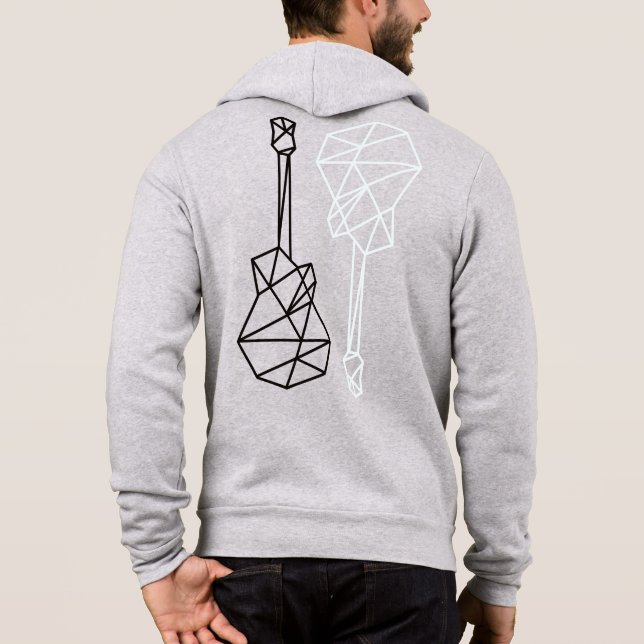 Moletom na moda e guitarras geométricas modernas (Verso)