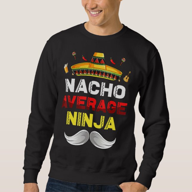 Moletom Nacho Média Ninja Gnome Funny Cinco De Mayo Mexi (Frente)