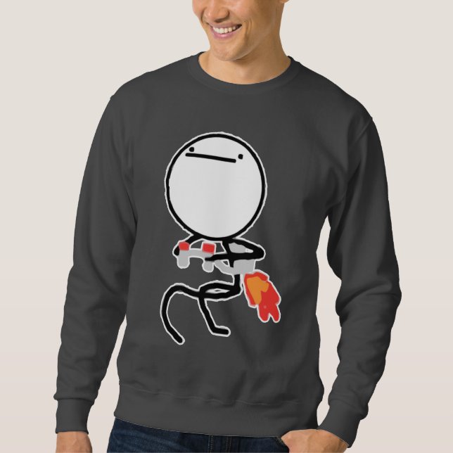 Moletom Nada fazer aqui Rage cara Meme (Frente)