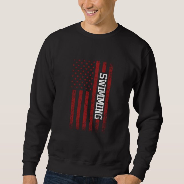Moletom Nadadores Competitivos Americanos Nadando Equipe N (Frente)