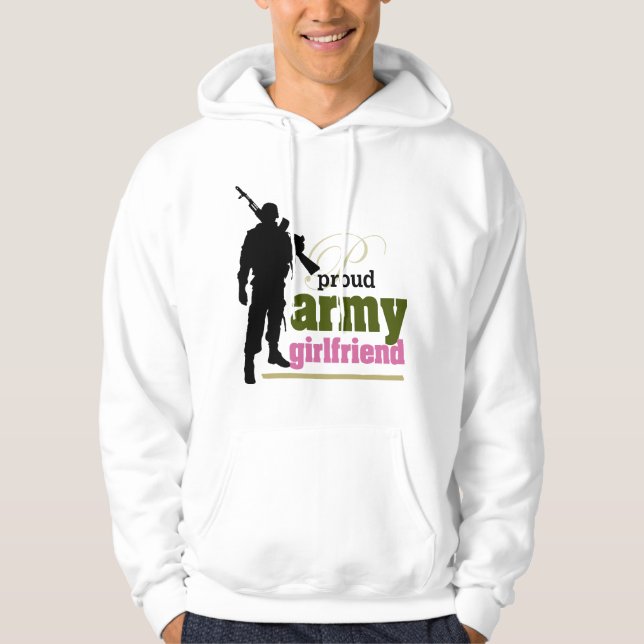 Moletom Namorada orgulhoso do exército (Frente)