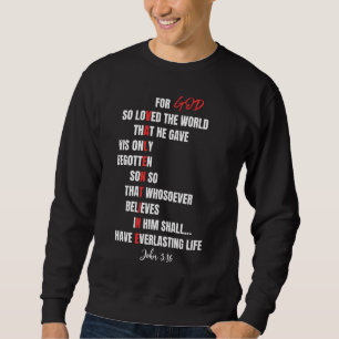 Moletom Namorados Cristão na moda John 3:16 Bíblia Verso