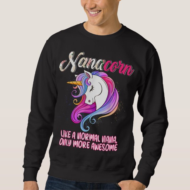 Moletom Nanacorn Happy Dia de as mães Unicorn Lover Proud  (Frente)