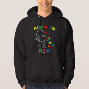 Moletom Nanasaurus Autismo Consciência Nina Dinossauro Avô
