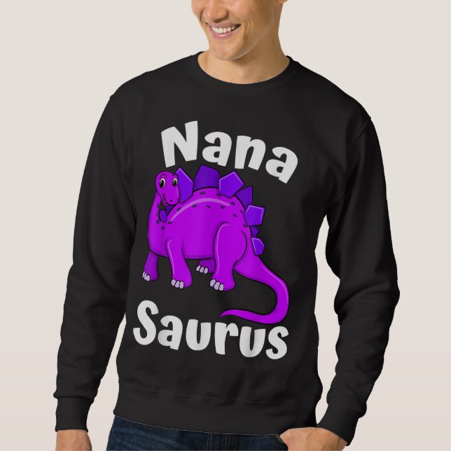 Moletom Nanasaurus Nana Dinosaur Dia de as mães Dino (Frente)