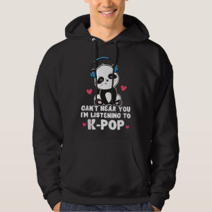 Moletom Não consigo ouvir você Estou ouvindo Panda K-Pop K