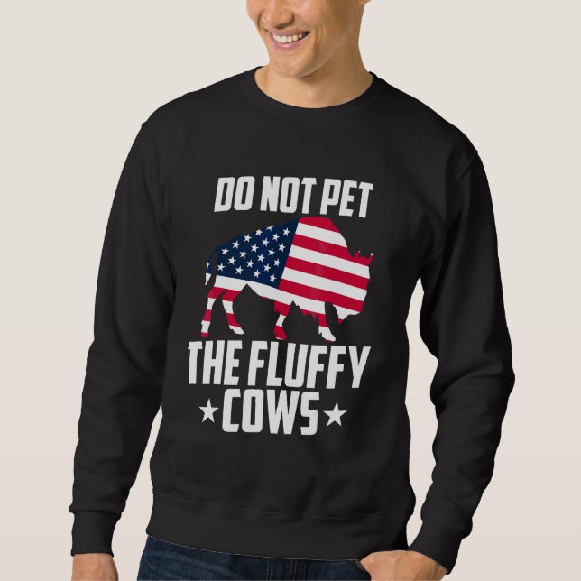Moletom Não Faça Carinho Nos Búfalos Americanos Fluffy Yel (Frente)