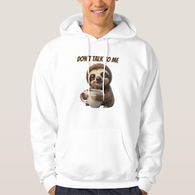 Moletom Não Fale Comigo Café Preguiça (Frente)