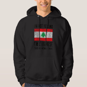 Moletom Não Gritando, sou Libanês Bandeira Libanesa Roo