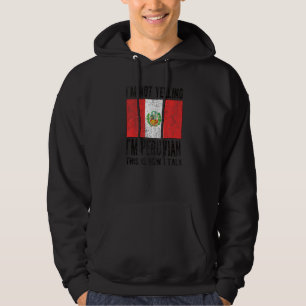 Moletom Não gritando, sou peruano que sinaliza as raízes p