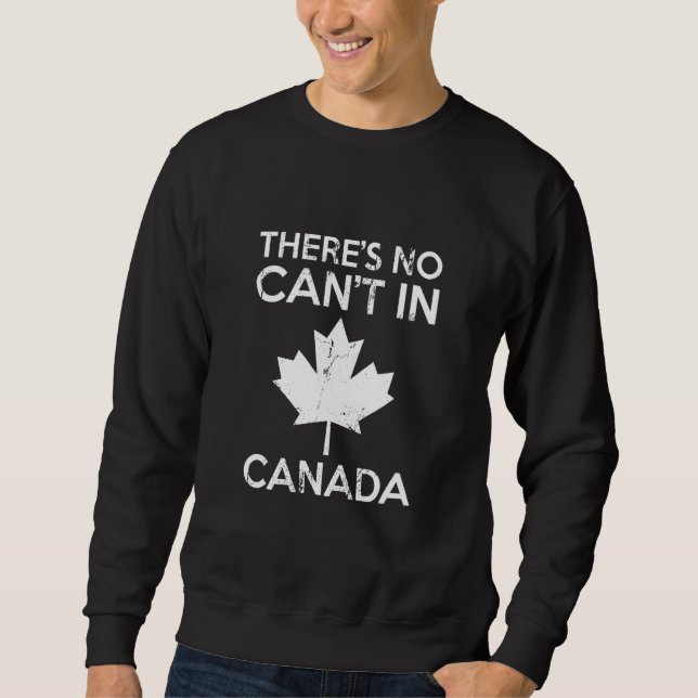 Moletom Não há escala no dia do Canadá, folhas de folhas d (Frente)
