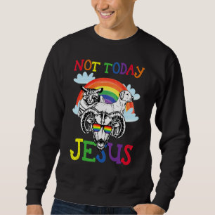 Moletom Não Hoje Jesus Orgulho Gay Lgbt Satanás Cabra