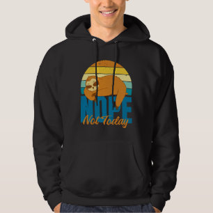 Moletom Não Hoje Não É Preguiçoso Retro Vintage Sunset