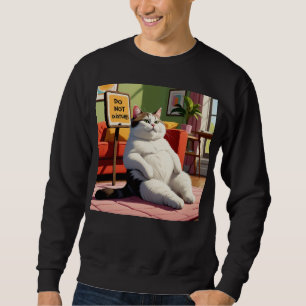 Moletom Não Incomodar Gordura Gato Engraçado